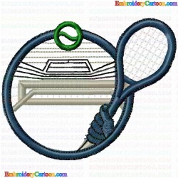 Tennis 8 Embroidery Design