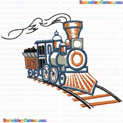 Trains 10 Embroidery Design