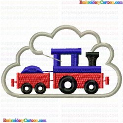 Trains 12 Embroidery Design