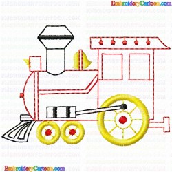 Trains 14 Embroidery Design