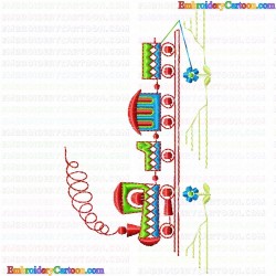 Trains 17 Embroidery Design