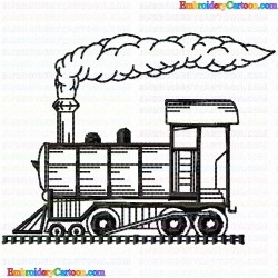 Trains 20 Embroidery Design