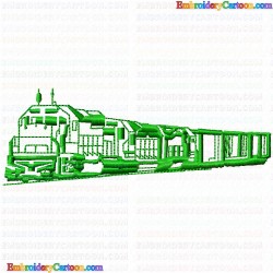 Trains 24 Embroidery Design