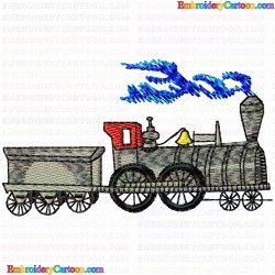 Trains 30 Embroidery Design