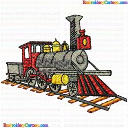 Trains 36 Embroidery Design