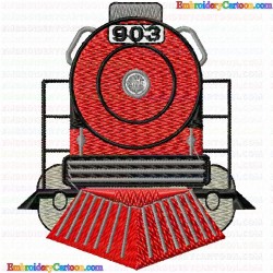 Trains 50 Embroidery Design