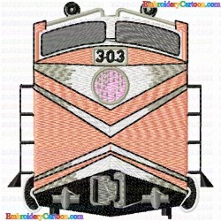 Trains 55 Embroidery Design