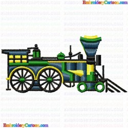 Trains 5 Embroidery Design