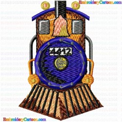 Trains 60 Embroidery Design