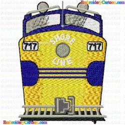 Trains 67 Embroidery Design