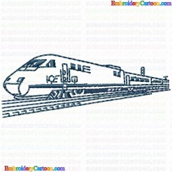 Trains 6 Embroidery Design