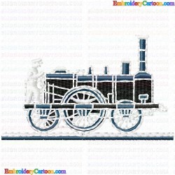 Trains 7 Embroidery Design