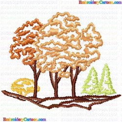 Trees 75 Embroidery Design