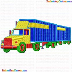 Truck 21 Embroidery Design