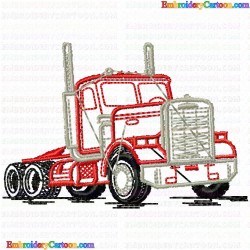 Truck 3 Embroidery Design