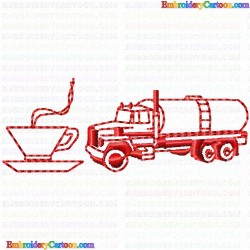 Truck 64 Embroidery Design