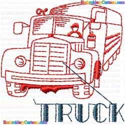 Truck 7 Embroidery Design