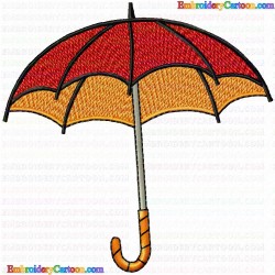Umbrella 10 Embroidery Design