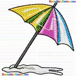 Umbrella 11 Embroidery Design