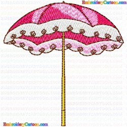 Umbrella 12 Embroidery Design