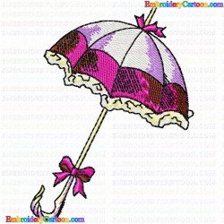 Umbrella 4 Embroidery Design