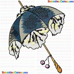 Umbrella 5 Embroidery Design