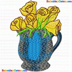 Vase for Flowers 106 Embroidery Design