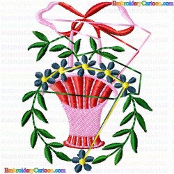 Vase for Flowers 112 Embroidery Design