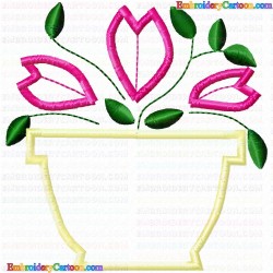 Vase for Flowers 114 Embroidery Design