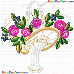 Vase for Flowers 125 Embroidery Design