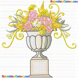 Vase for Flowers 128 Embroidery Design