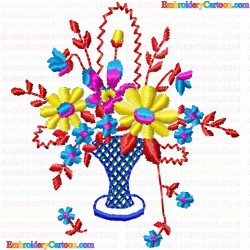 Vase for Flowers 18 Embroidery Design