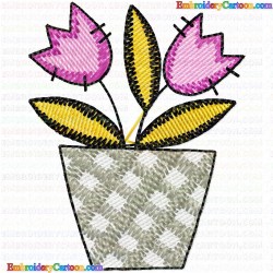 Vase for Flowers 21 Embroidery Design