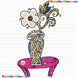 Vase for Flowers 34 Embroidery Design