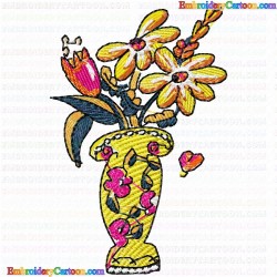 Vase for Flowers 38 Embroidery Design