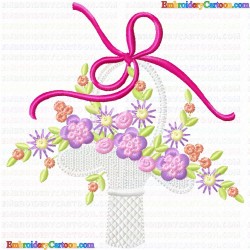 Vase for Flowers 3 Embroidery Design