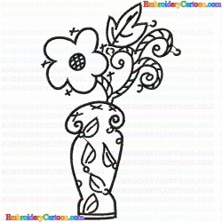 Vase for Flowers 43 Embroidery Design