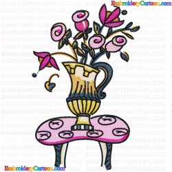 Vase for Flowers 46 Embroidery Design