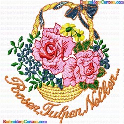 Vase for Flowers 4 Embroidery Design