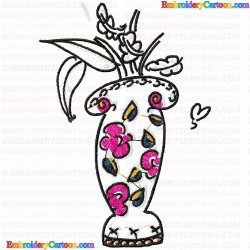 Vase for Flowers 51 Embroidery Design