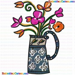 Vase for Flowers 58 Embroidery Design