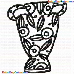 Vase for Flowers 64 Embroidery Design