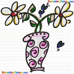 Vase for Flowers 66 Embroidery Design