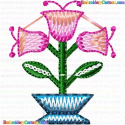 Vase for Flowers 83 Embroidery Design