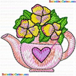 Vase for Flowers 91 Embroidery Design