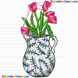 Vase for Flowers 93 Embroidery Design