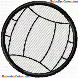 Volleyball 12 Embroidery Design