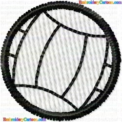 Volleyball 14 Embroidery Design