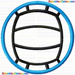 Volleyball 1 Embroidery Design