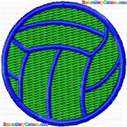 Volleyball 4 Embroidery Design